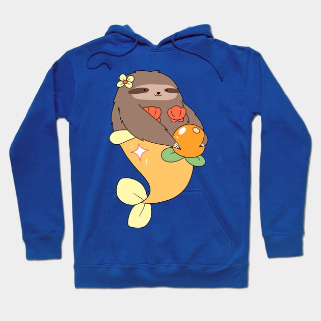 Orange Fruit MerSloth Hoodie by saradaboru